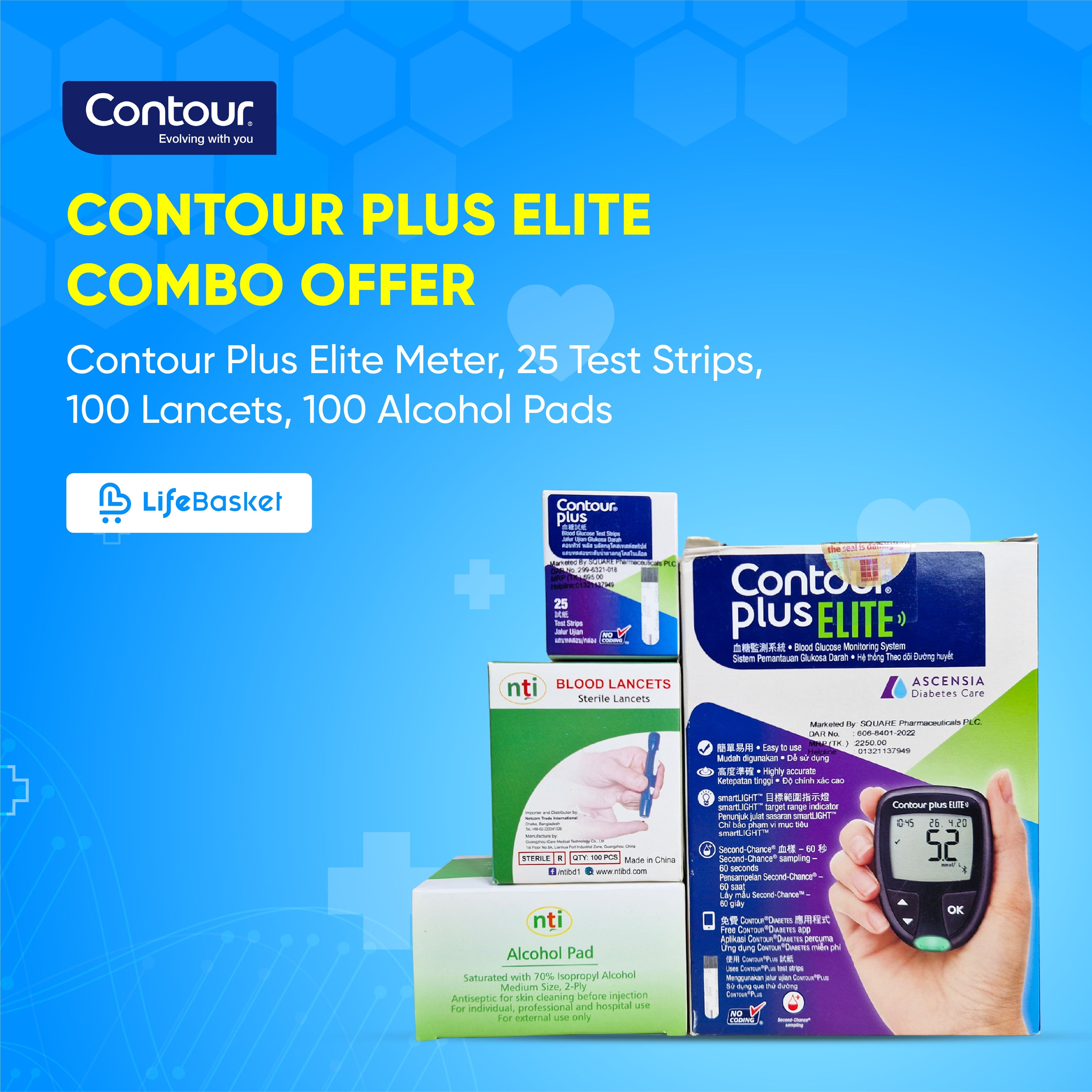 Contour Plus Elite Glucose Monitor Combo Offer