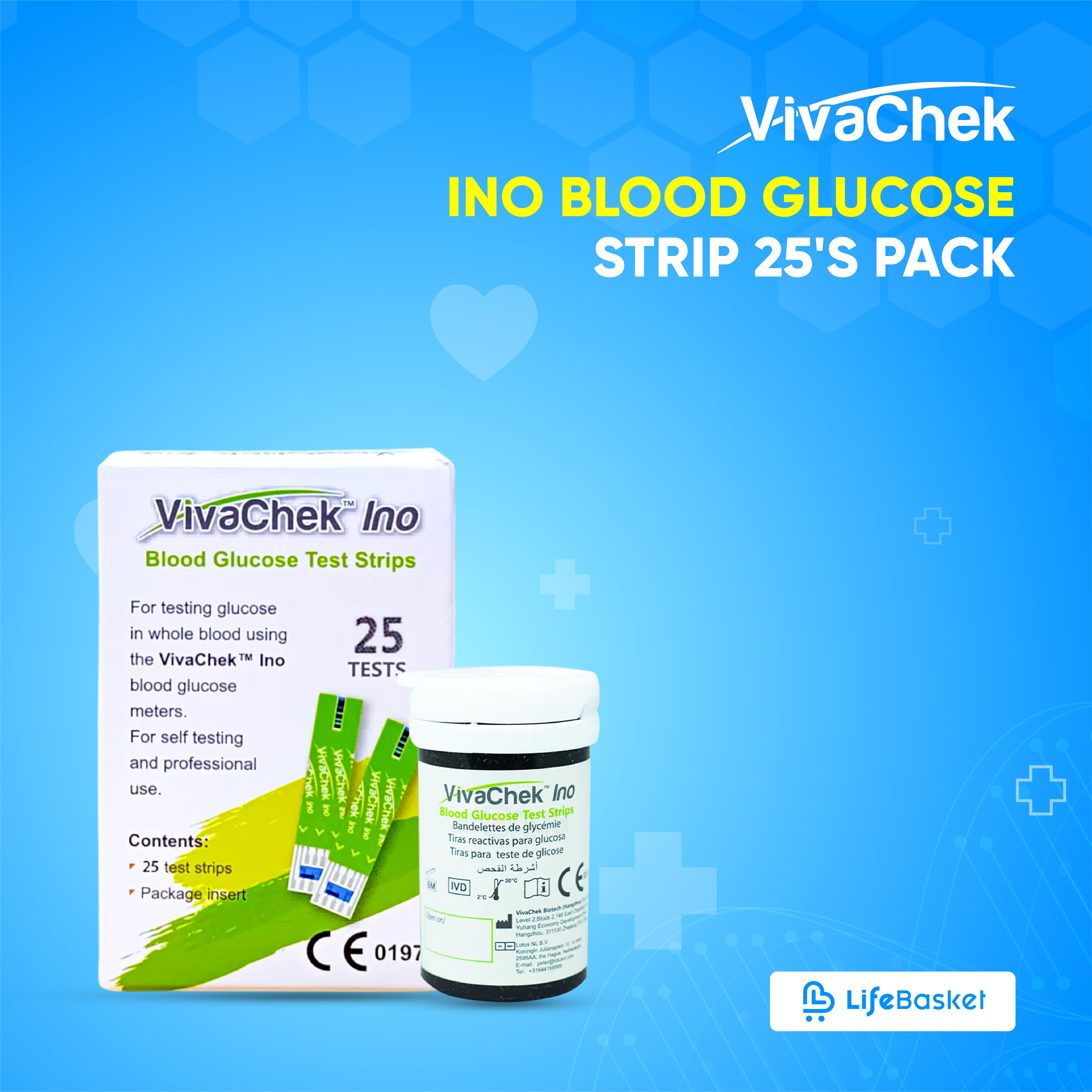 VivaChek Ino Blood Glucose Strip 25's Pack