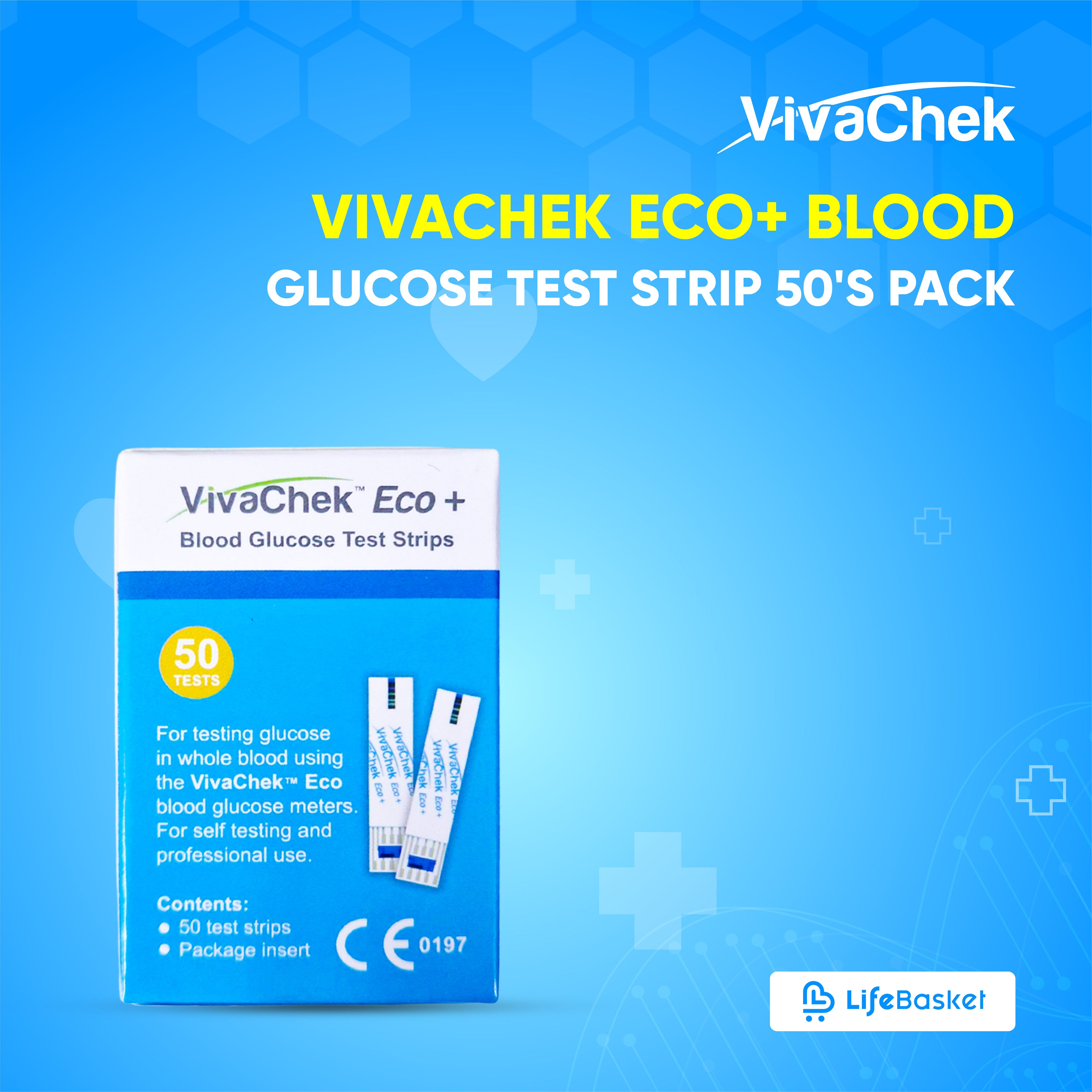Vivachek Eco + Blood Glucose Test Strip 50's Pack